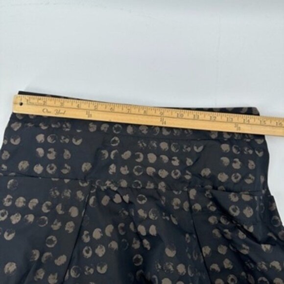 SUN KIM Womens Skirt Polka Dot Black Beige Balloon Style Size S Made in USA - Picture 7 of 8